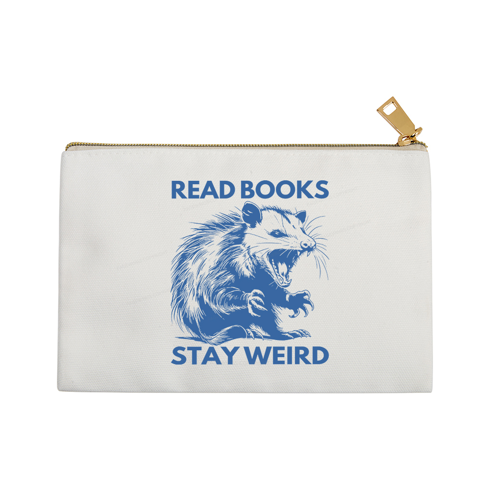 Pagewings Read Books Stay Weird Pouch