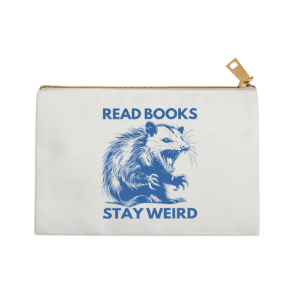Pagewings Read Books Stay Weird Pouch