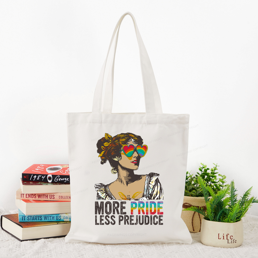 Pagewings More Pride Less Prejudice Tote Bag
