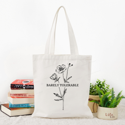 Pagewings Barely Tolerable Tote Bag