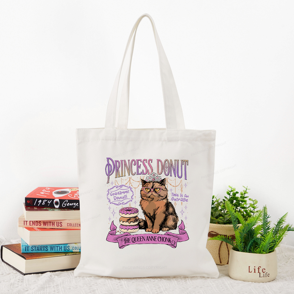 Pagewings Princess Donut Tote Bag