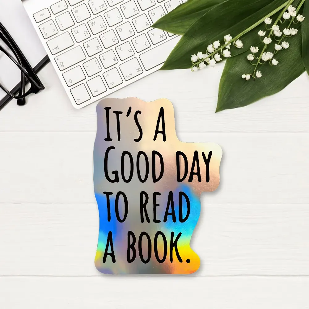 Pagewings It's A Good Day To Read A Book Laser Sticker