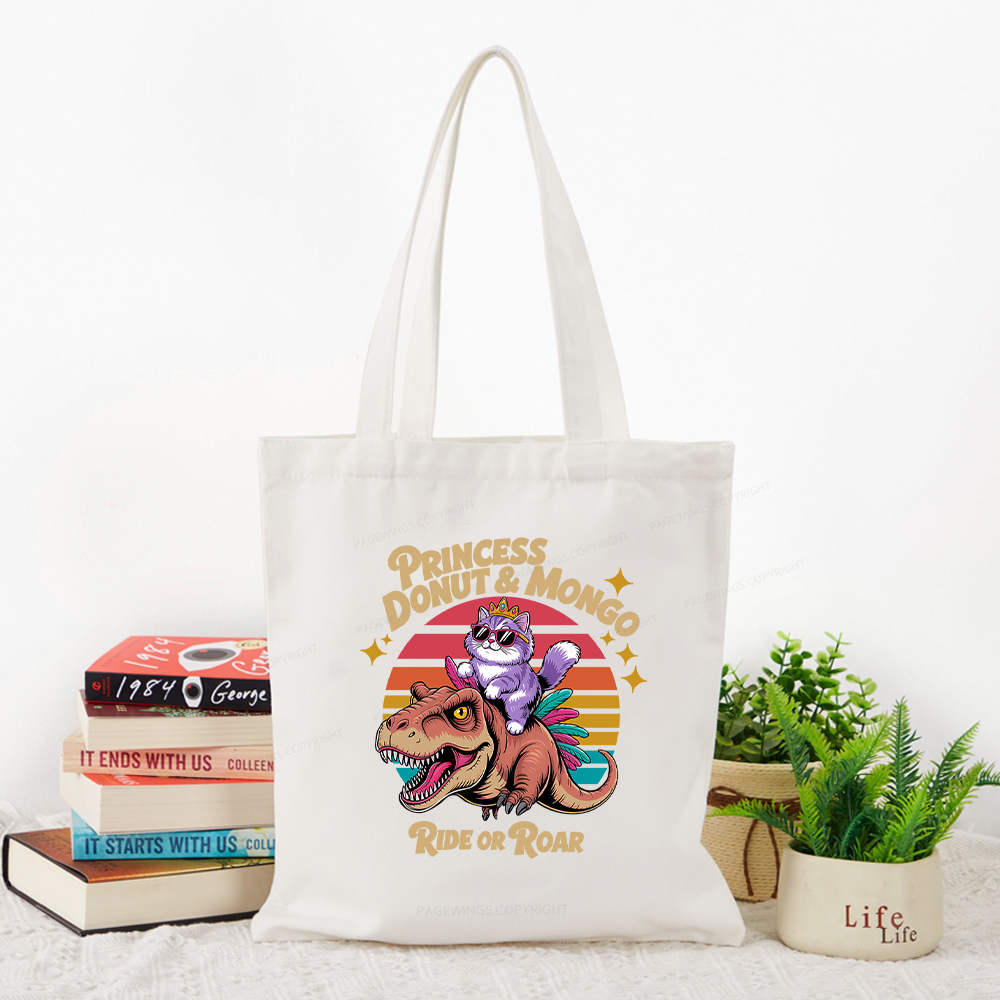 Pagewings Princess Donut & Mongo Tote Bag