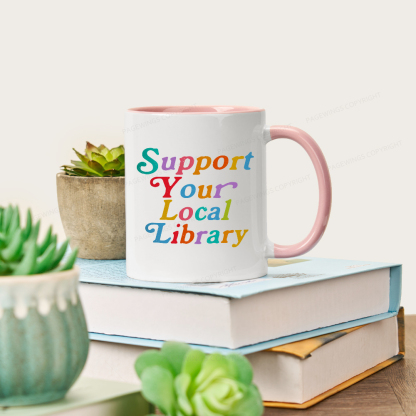 Pagewings Support Your Local Library Mug