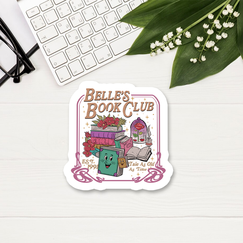 Pagewings Belle's Book Club Sticker