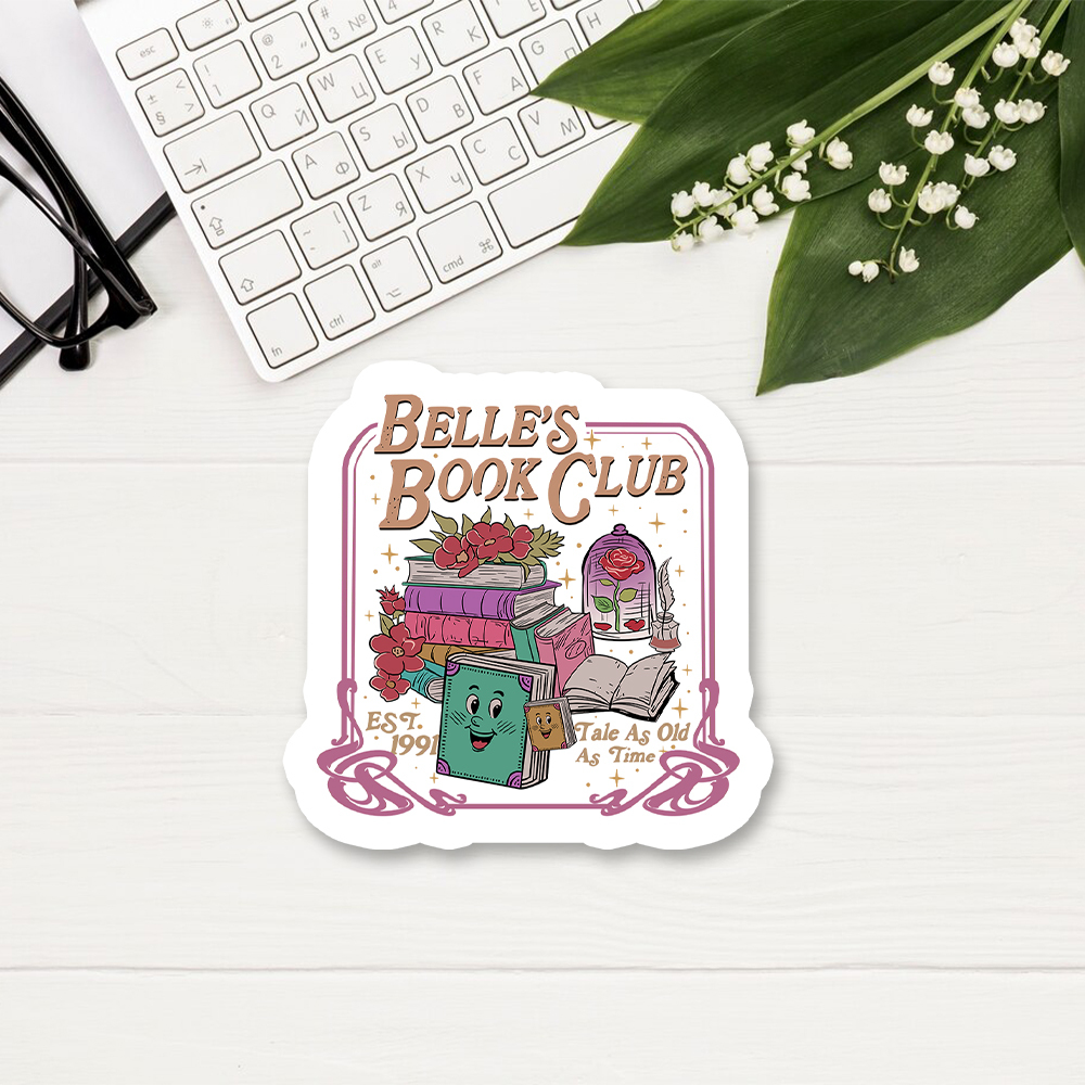 Pagewings Belle's Book Club Sticker