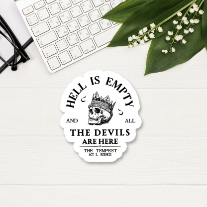 Pagewings Hell Is Empty And All The Devils Are Here Sticker