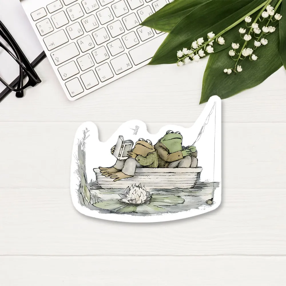 Pagewings Frog Reading Sticker