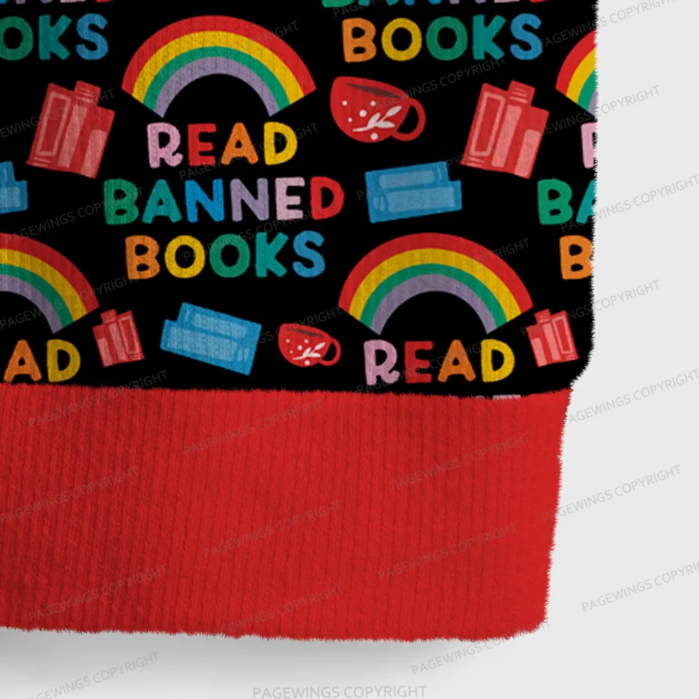 Pagewings Read Banned Books Unisex V-Neck Ugly Knit Vest