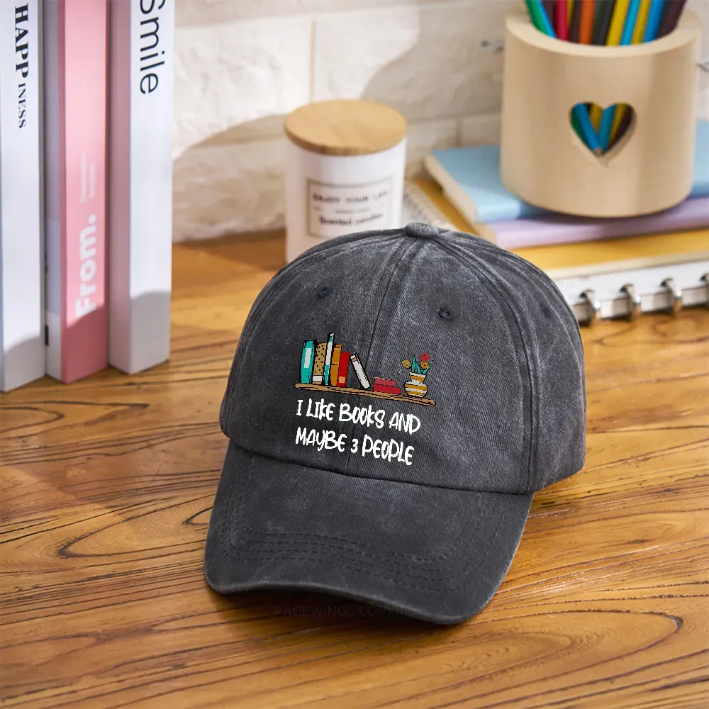 Pagewings I Like Books World Washed Cap