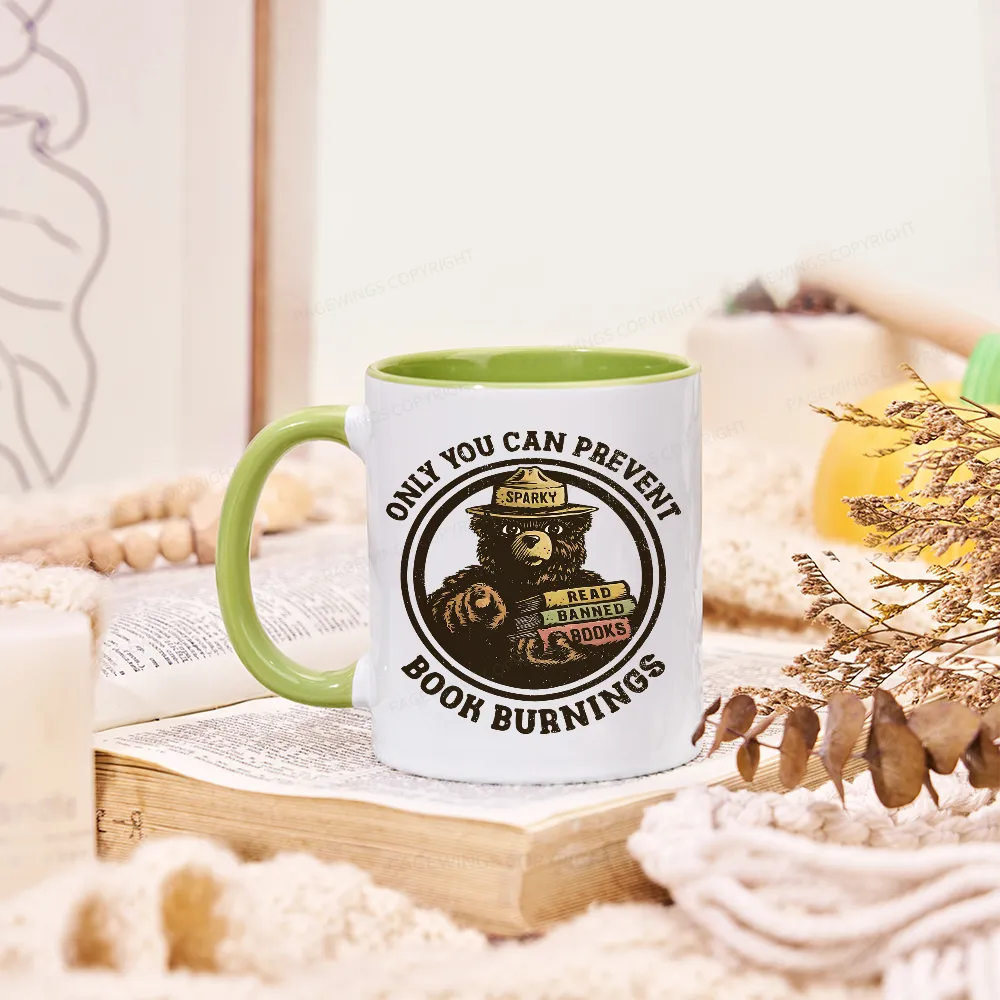 Pagewings Only You Can Prevent Book Burnings Mug
