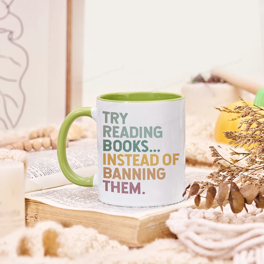 Pagewings Try Reading Books Mug