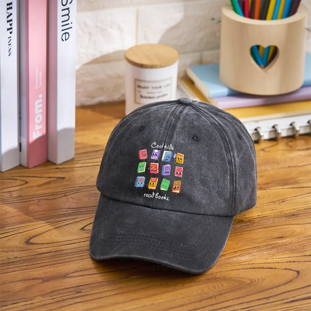 Pagewings School Librarian Shirt, Back To School Shirt Teacher Washed Cap