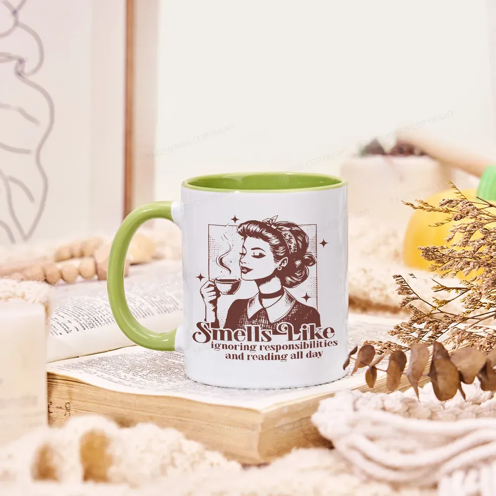 Pagewings Ignoring Responsiblities And Reading All Day Mug