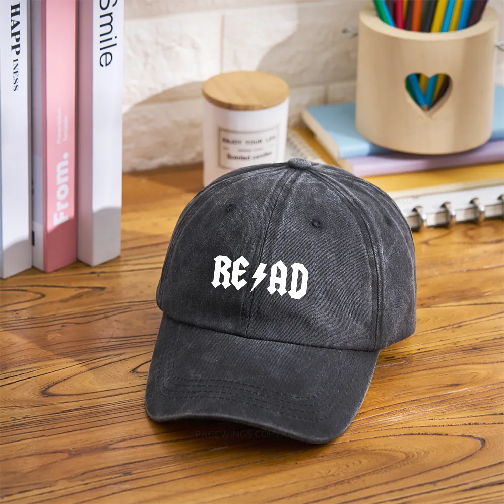 Pagewings Read Back In The Library "Rock And Roll" Washed Cap