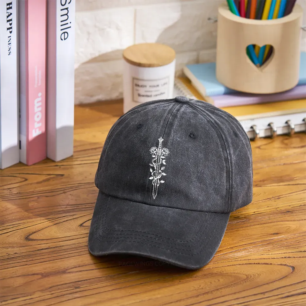 Pagewings Throne of Glass Merch, TOG Shirt, Aelin Galathynius Washed Cap