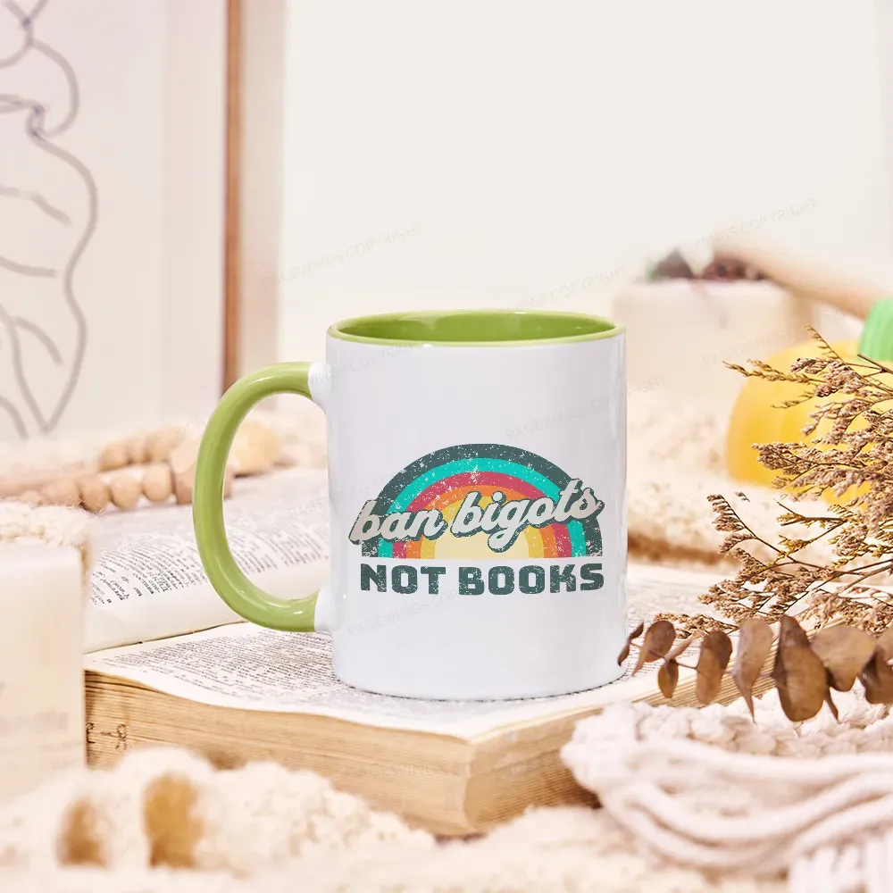 Pagewings Ban Bigots Not Books Mug