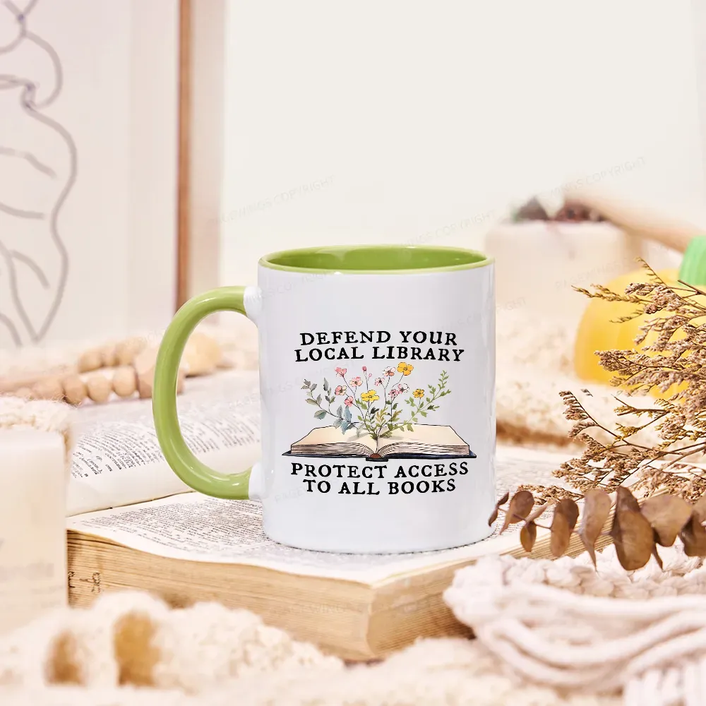 Pagewings Books Save Lives Protect Libraries Mug