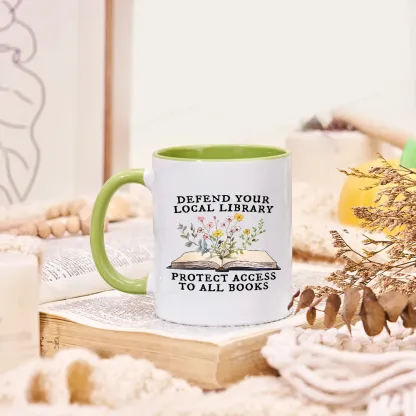 Pagewings Books Save Lives Protect Libraries Mug