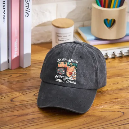 Pagewings Born To Read Bookish Washed Cap