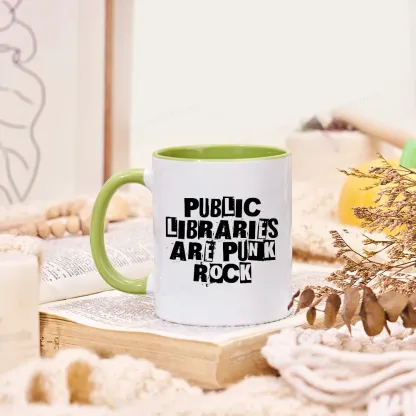 Pagewings Public Libraries Are Punk Rock Mug