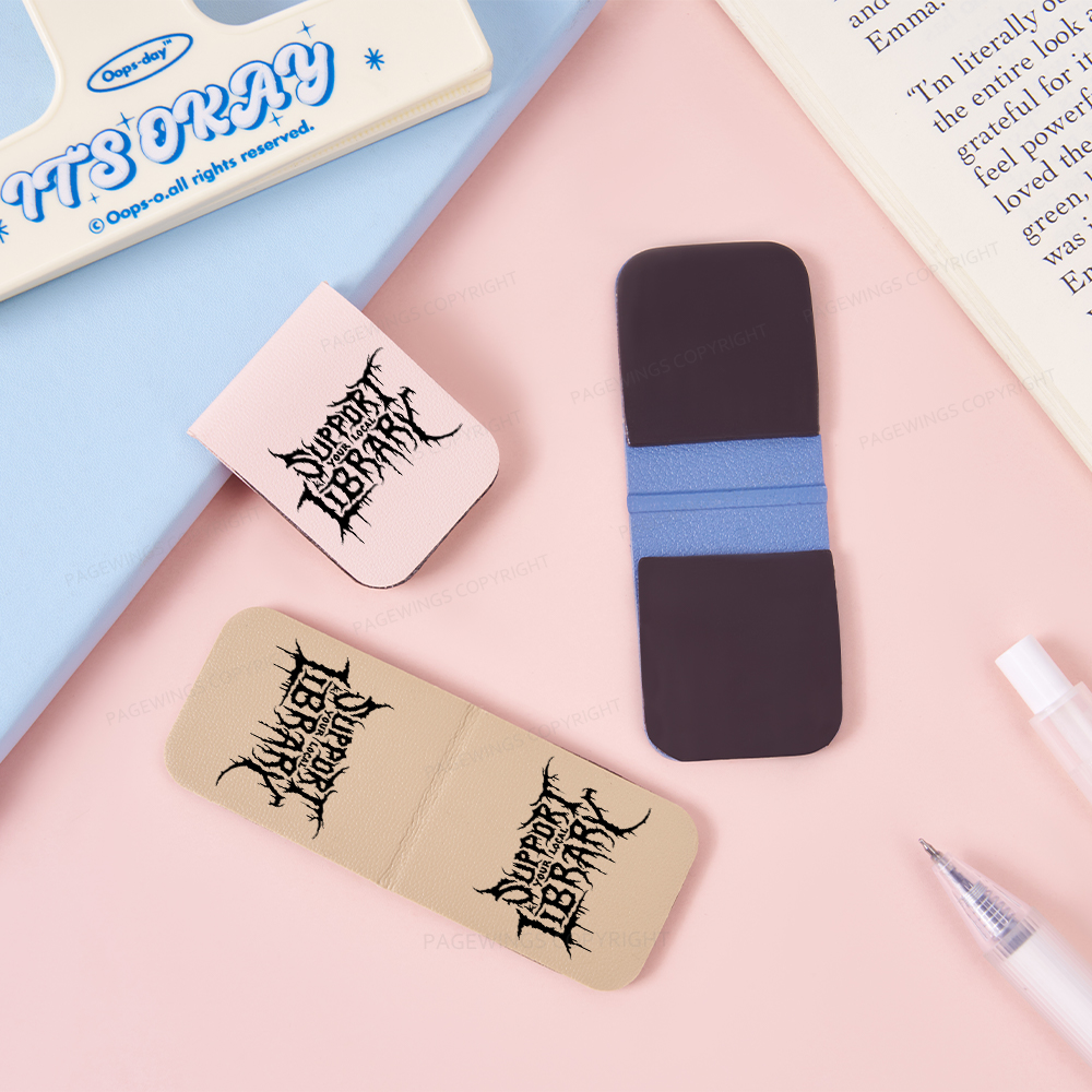 Pagewings Support Your Local Library Feathers Quotes Magnetic Bookmark