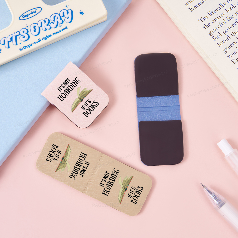 Pagewings It's Not Hoarding If It's Books Feathers Quotes Magnetic Bookmark