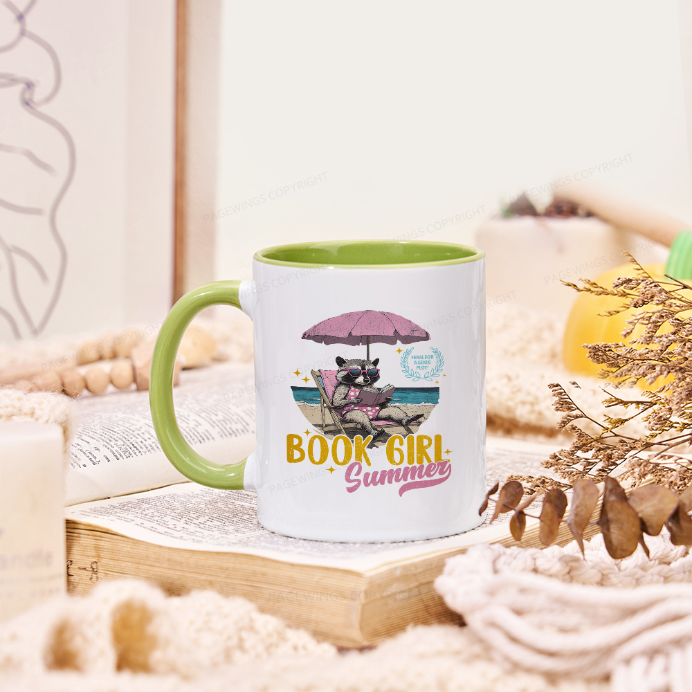 Pagewings Book Girl Summer Mug