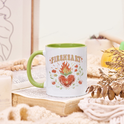 Pagewings Vintage Fire-heart Mug