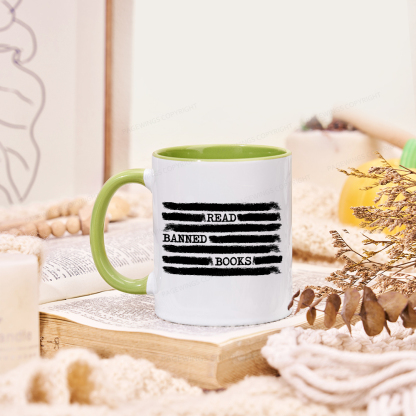 Pagewings Read Banned Books Bookworm Librarian Mug