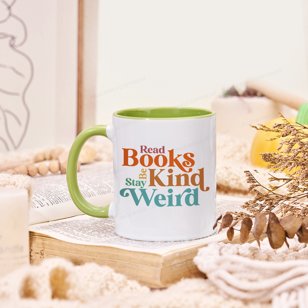 Pagewings Read Books Be Kind Stay Weird  Mug