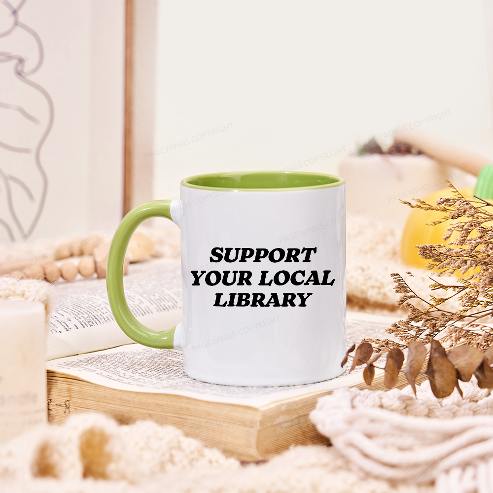 Pagewings Support Your Local Library Mug