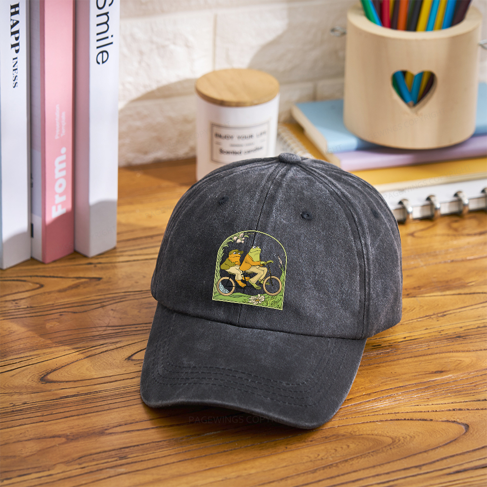 Pagewings Frog And Toad Book Vintage Washed Cap