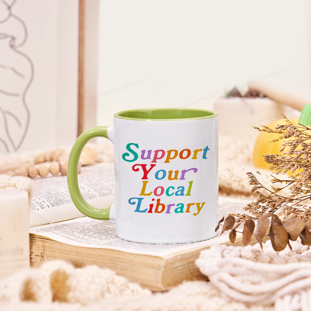 Pagewings Support Your Local Library Mug