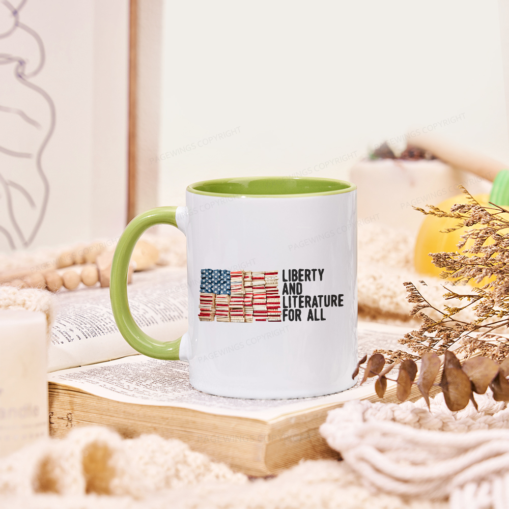 Pagewings Liberty And Literature For All Mug