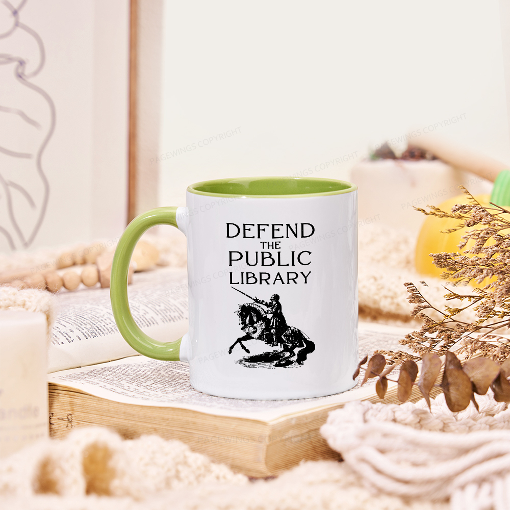 Pagewings Defend The Public Library Mug