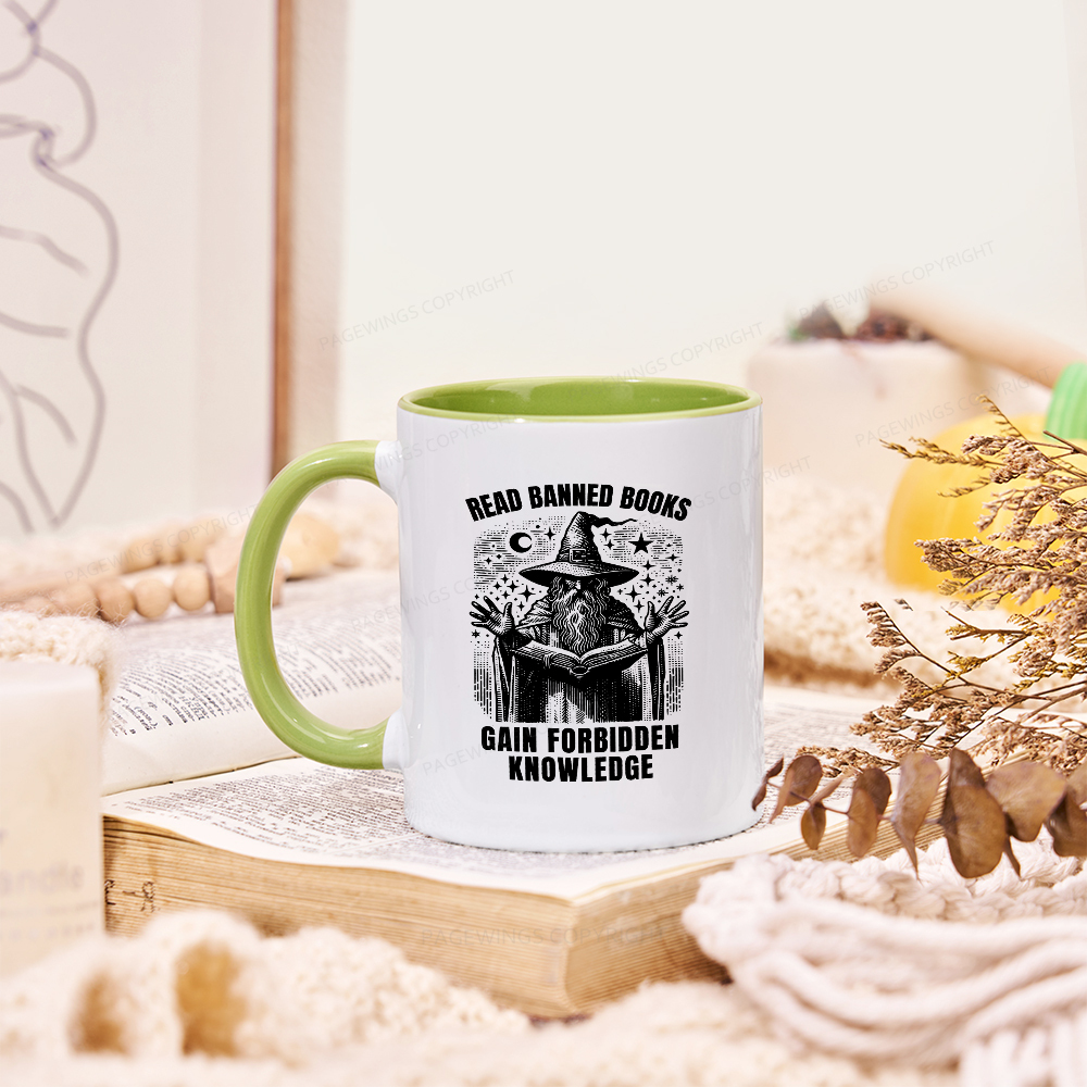 Pagewings Read Banned Books Gain Forbidden Knowledge Mug