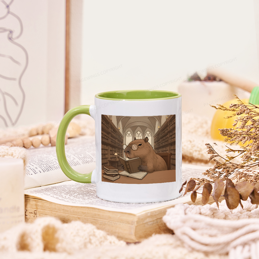 Pagewings The Reader Capybara Mug