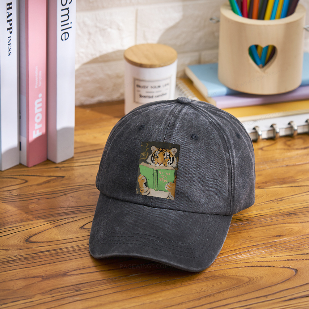 Pagewings Motivational Tiger Washed Cap