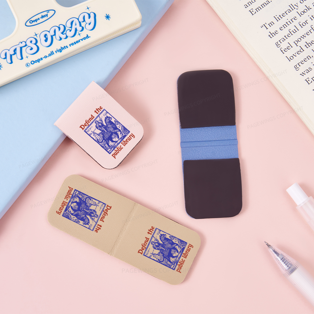 Pagewings Defend the Public Library Magnetic Bookmark