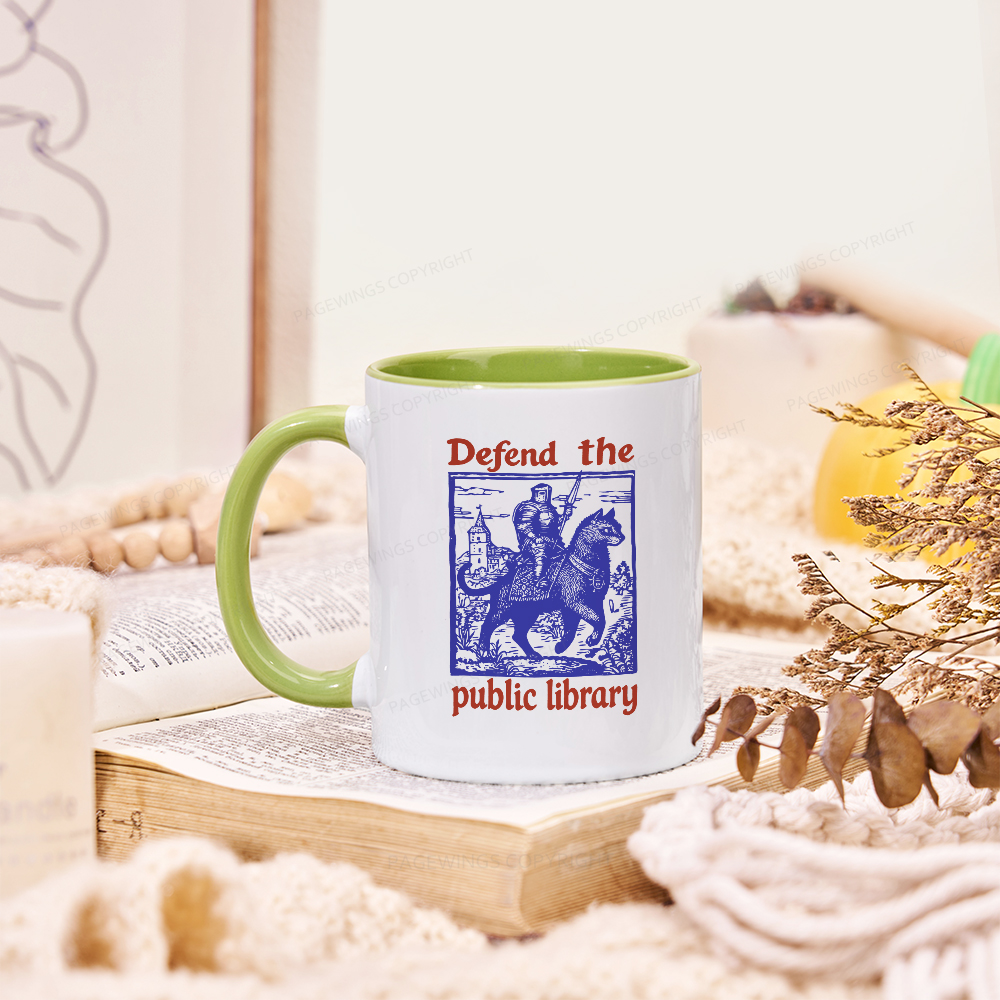 Pagewings Defend the Public Library Mug