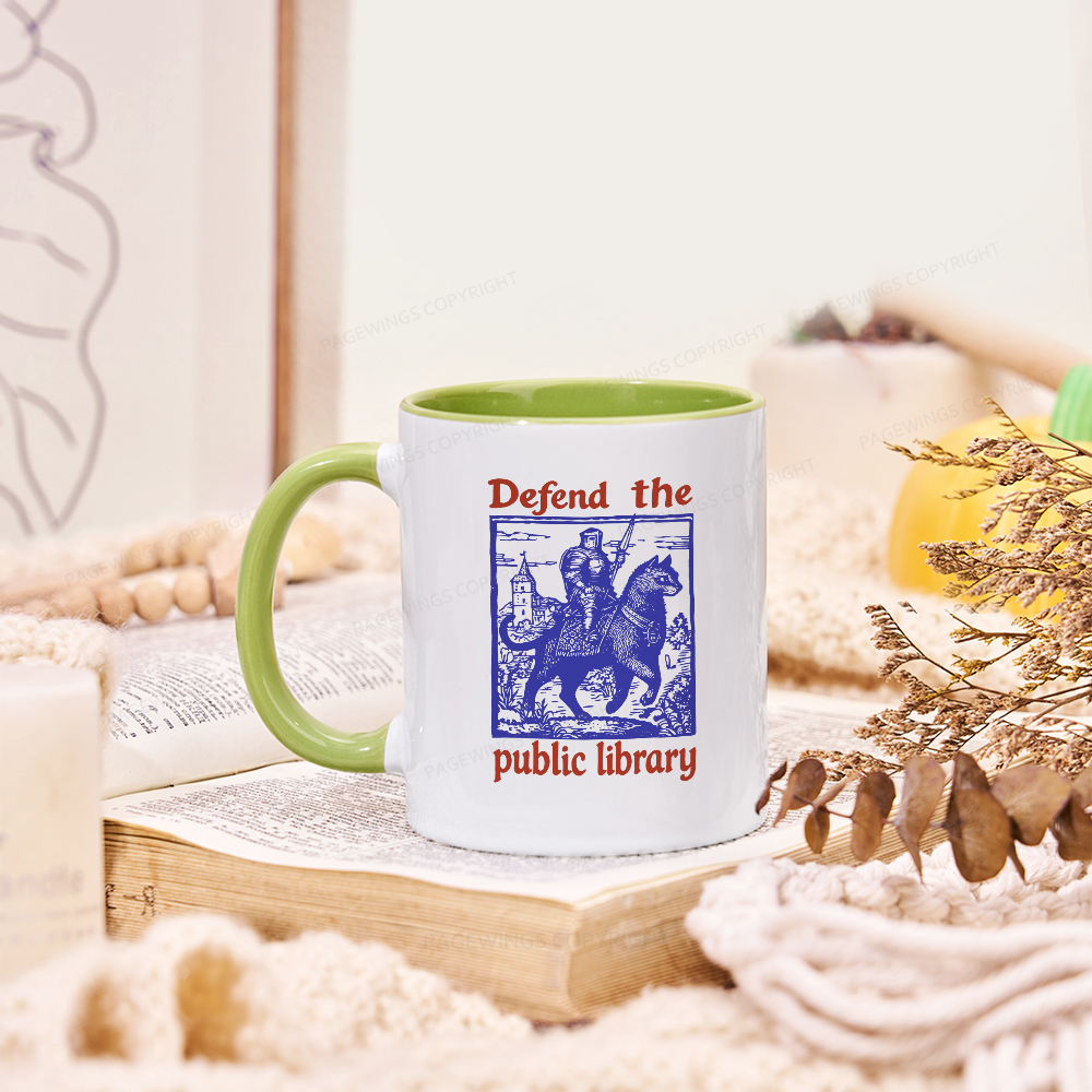 Pagewings Defend the Public Library Mug