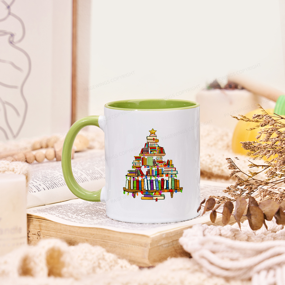 Pagewings Christmas Books Tree Mug