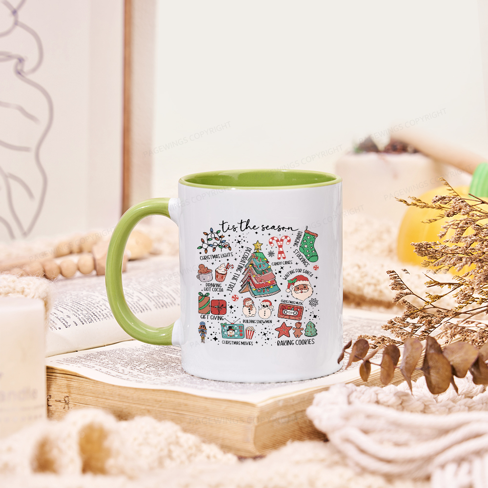 Pagewings Book Lover Retro Christmas Mug