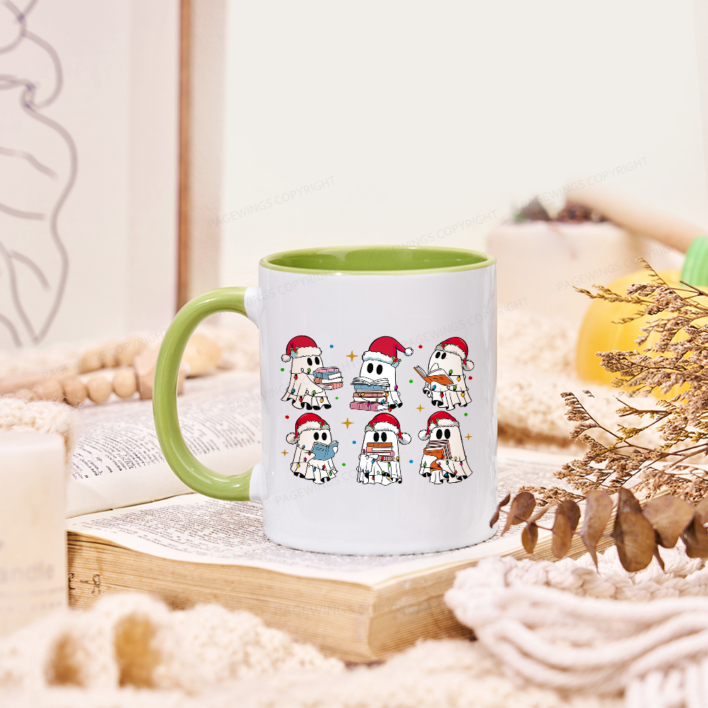 Pagewings Christmas Book Ghost Mug