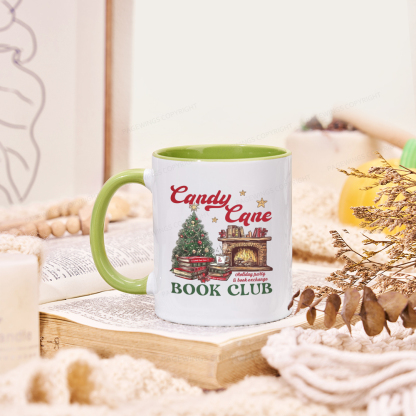 Pagewings Candy Cane Christmas Book Club Mug
