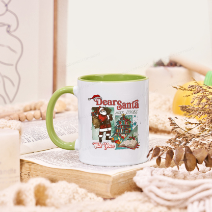 Pagewings Christmas Santa Reader Holiday Mug