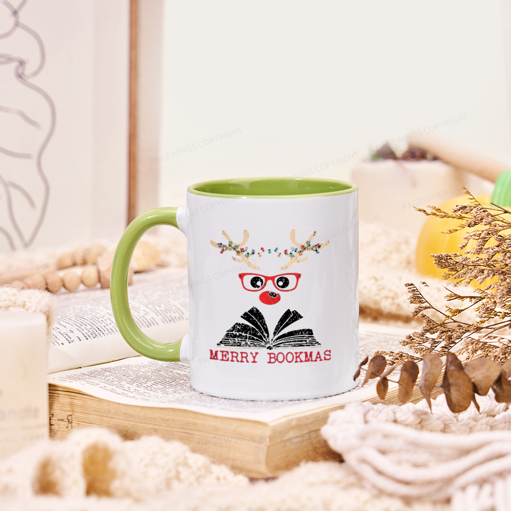 Pagewings Christmas Reindeer Reading Mug