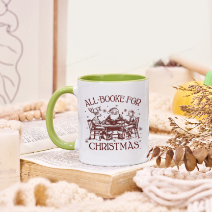 Pagewings Retro All Booked For Christmas Mug