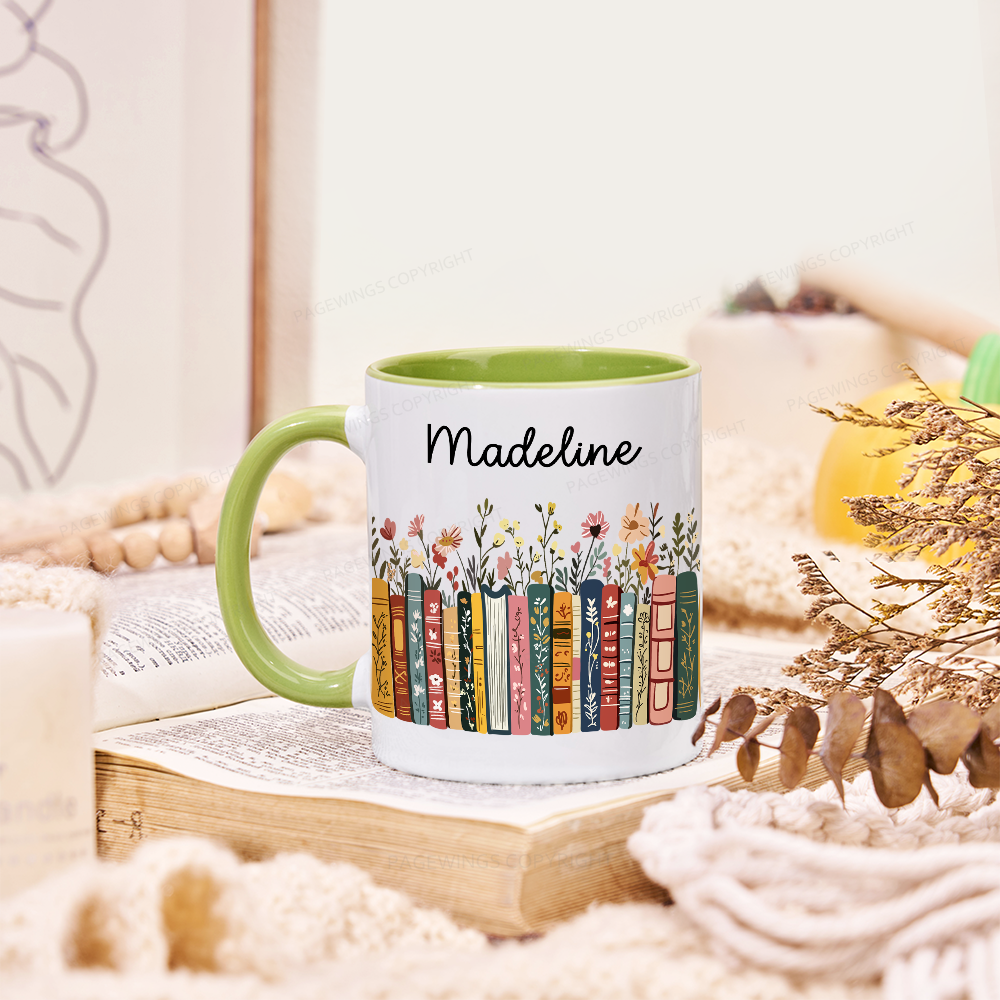 Pagewings Personalised Vintage Bookshelf Library Mug